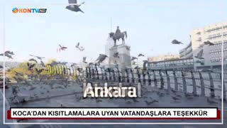 Koca’dan kısıtlamalara uyan vatandaşlara teşekkür