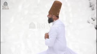 Kar üstünde sema gösterisi