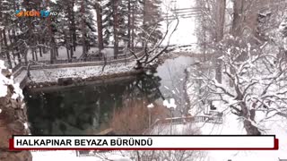 Halkapınar beyaza büründü