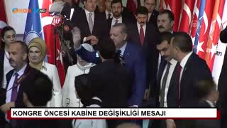 Kongre öncesi kabine değişikliği mesajı