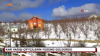 Kar yağışı çiftçilerin yüzünü güldürdü
