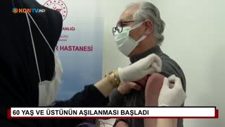 60 yaş ve üstünün aşılanması başladı