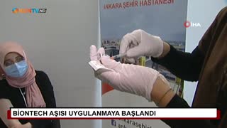 Biontech aşısı uygulanmaya başladı