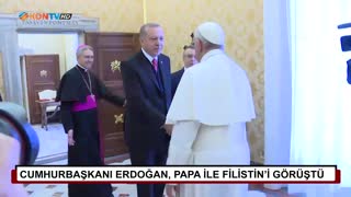 Cumhurbaşkanı Erdoğan, Papa ile Filistin’i görüştü