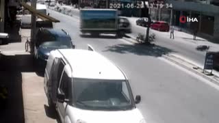 El frenini çekmeyi unutunca...