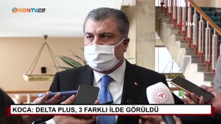 Koca: Delta Plus, 3 farklı ilde görüldü