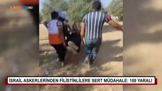 İsrail askerlerinden Filistinlilere sert müdahale: 108 yaralı