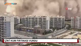 Çin’i kum fırtınası vurdu