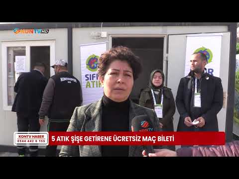 5 atık şişe getirene maç bileti
